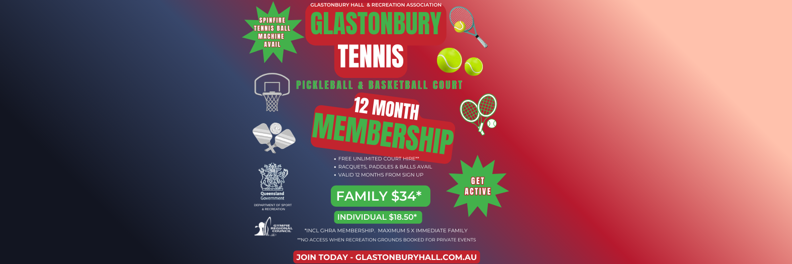 Glastonbury Hall Tennis Membership
