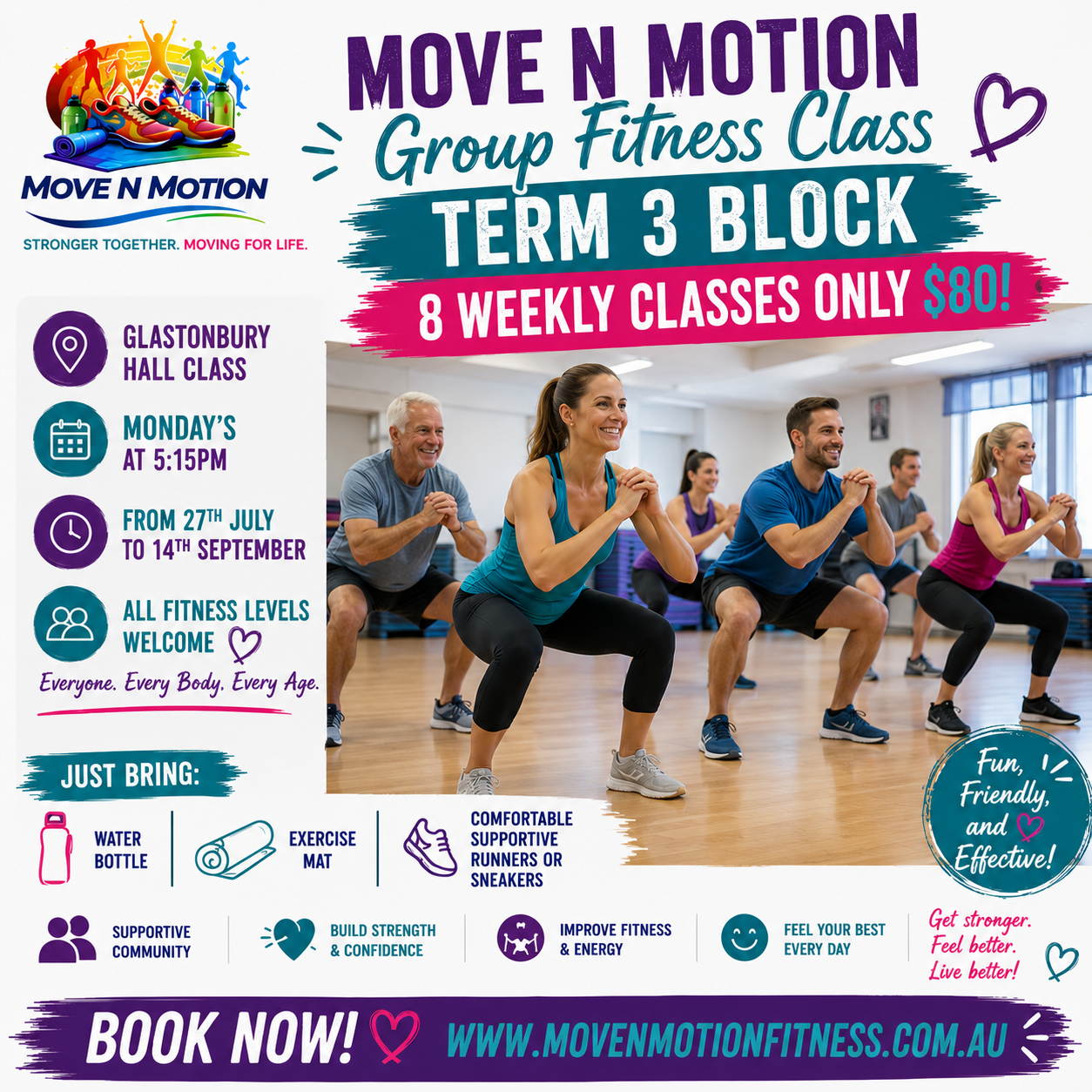 Glastonbury Hall Fitness Classes with Joy Savage